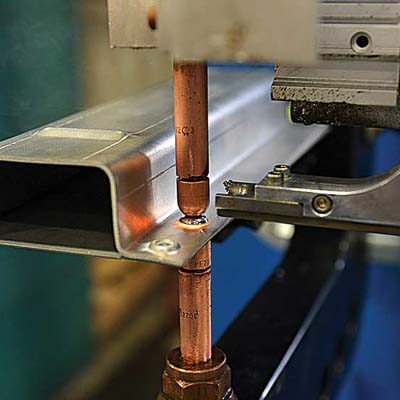 metal parts assembly spot welding